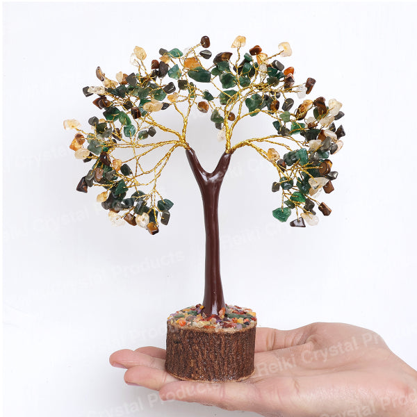 Certified Natural Crystal Stone Money Wealth Tree 200 Beads for Decorative Showpiece