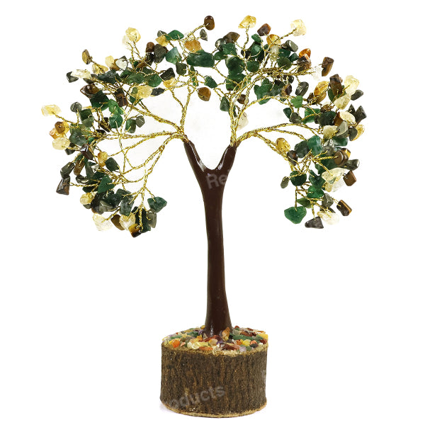 Certified Natural Crystal Stone Money Wealth Tree 200 Beads for Decorative Showpiece