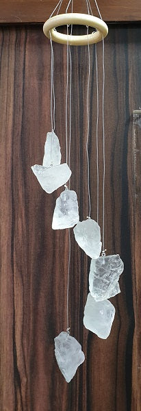 Clear Quartz Raw Rough Agate Wind Chime for Garden Home Decor