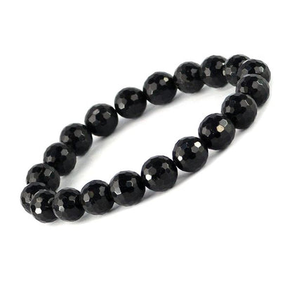 Natural Crystal Stone 10 mm Faceted Bead Bracelet for Unisex