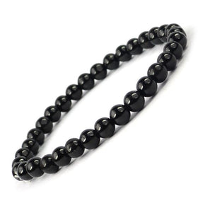 Black Tourmaline Crystal Bracelet | Natural Healing Gemstone Bracelet for Protection & Grounding