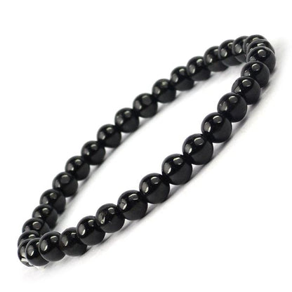 Natural Crystal Stones 6 mm Round Beads Bracelet