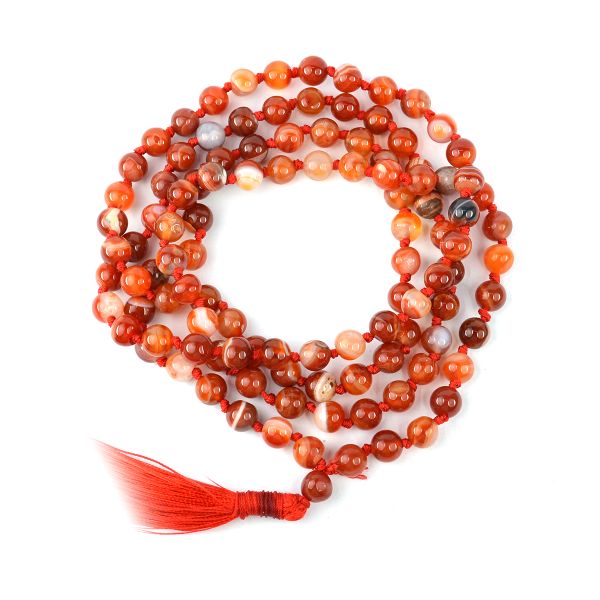 Natural Crystal Stone 8 mm 108 Round Beads Mala for Unisex