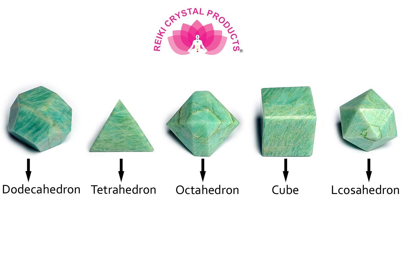 Natural Crystal Stone Geometry Set 5 Pc