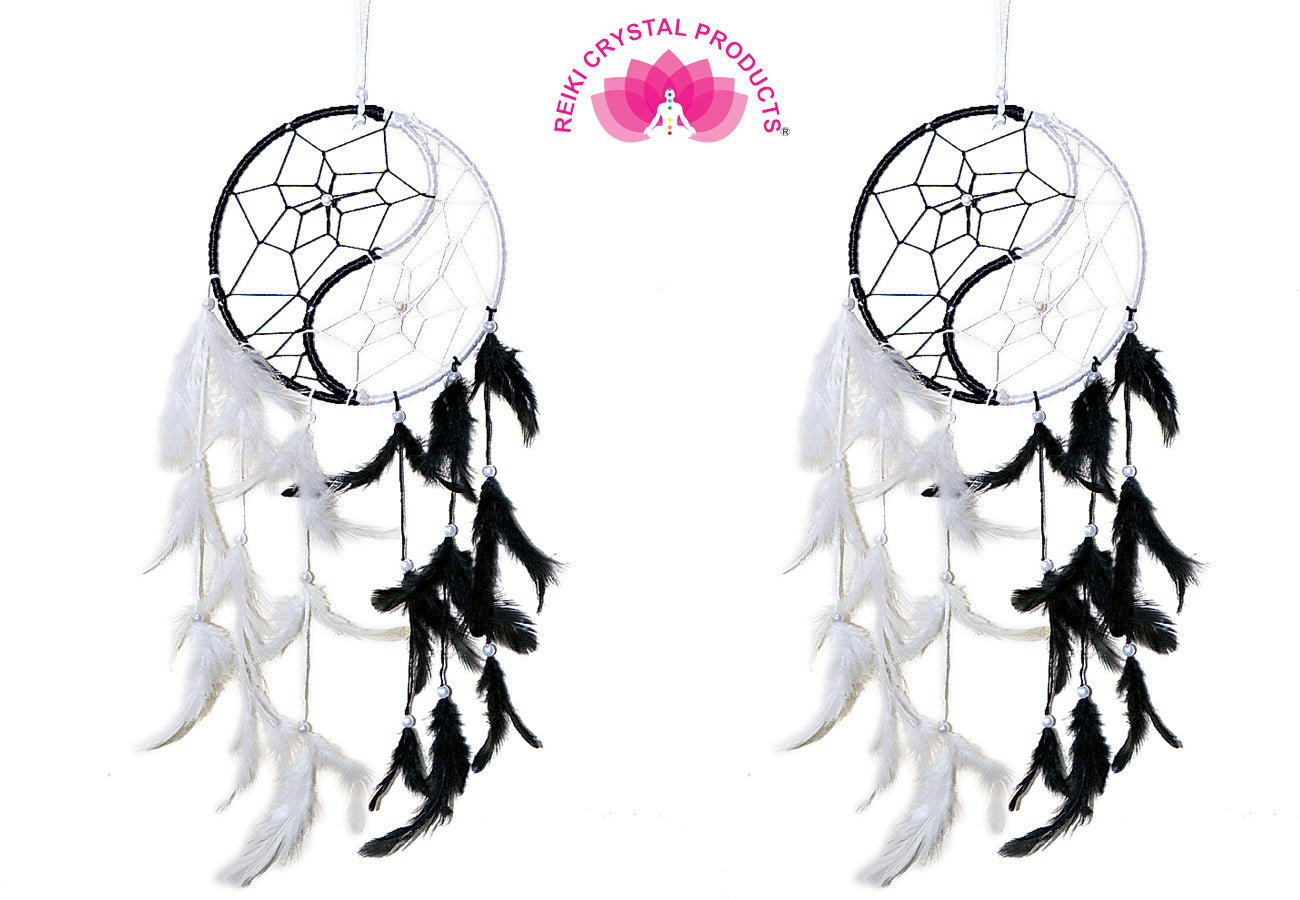 Yin Yang Dream Catcher Wall Hanging for Positive Energy, Thinking and Protections