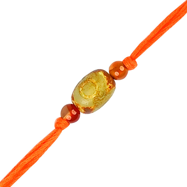 Natural Mix Crystal Stone Evil Eye Charm Band for Brothers 2Pc