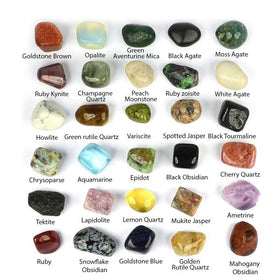 30 mixed healing crystal tumble stones kit