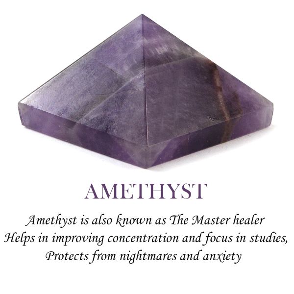 Amethyst Pyramid for Reiki Healing / Grid and Vastu Correction