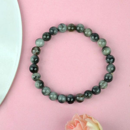 Natural Crystal Stones 8 mm Round Bead Bracelet