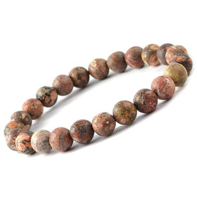 Cheetah Jasper Crystal Bracelet | Natural Healing Gemstone Bracelet for Strength & Grounding