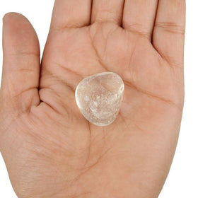 Reiki Charged Clear Quartz Pocket Stone for Clarity and Meditation