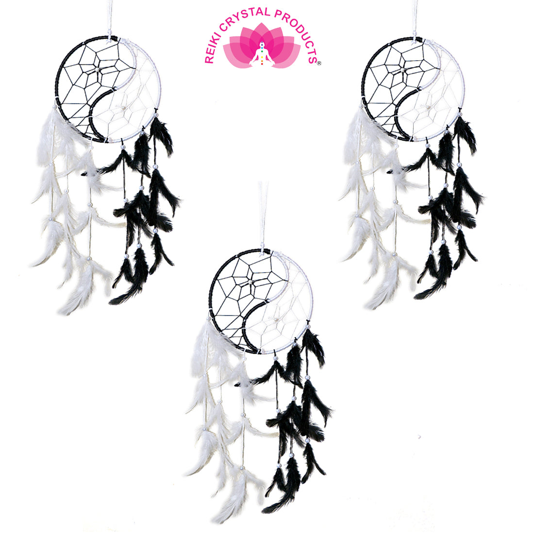 Yin Yang Dream Catcher Wall Hanging 3 Pc
