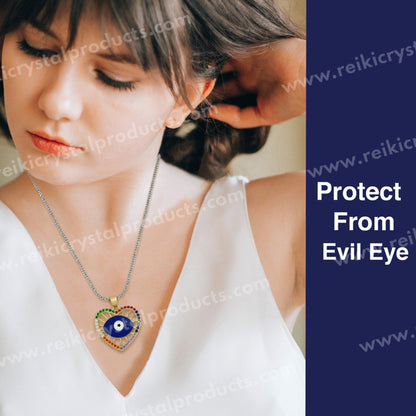 Evil Eye Heart Shape Pendant 2 cm