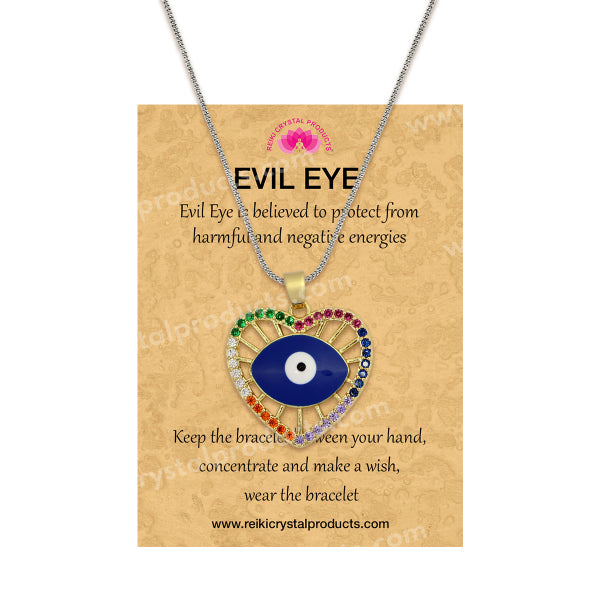 Evil Eye Heart Shape Pendant 2 cm