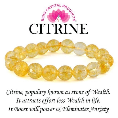 AAA Citrine 10 mm Faceted Bracelet