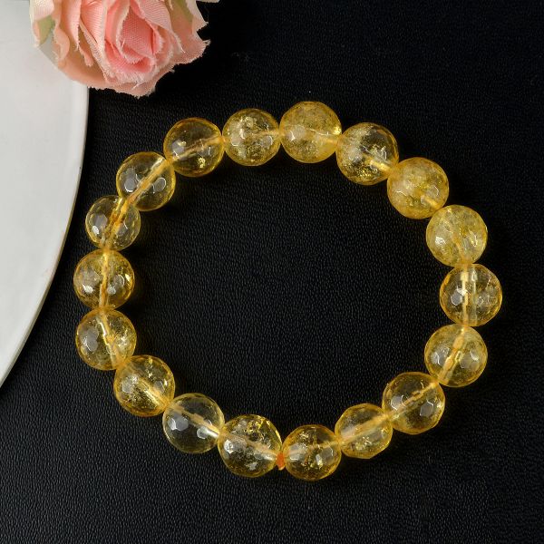 AAA Citrine 10 mm Faceted Bracelet