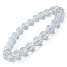 Natural Clear Quartz Sphatik 8mm bead bracelet Reiki charged for clarity and healing