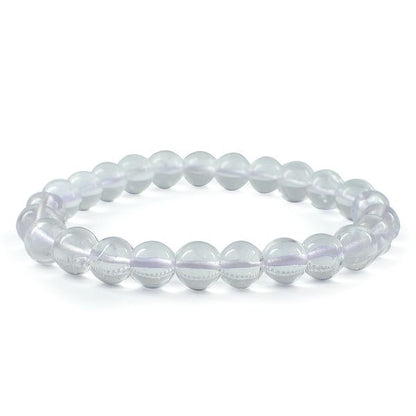 Clear Quartz 8 mm Round Bead Bracelet