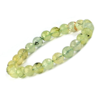 Epidote 8 mm Faceted Bead Bracelet