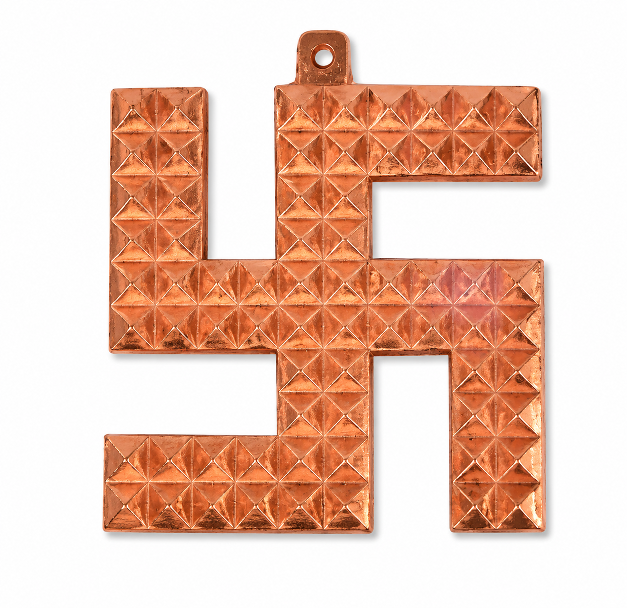 4 Inch Copper Swastik Wall Hanging