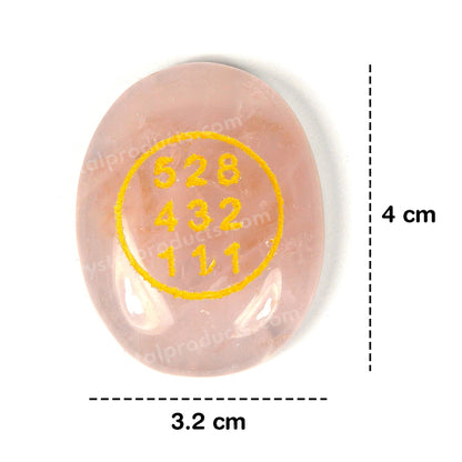 Rose Quartz Switch Word & Love Zibu Symbol of Prosperity Cabochon Pack of Combo 2 pc
