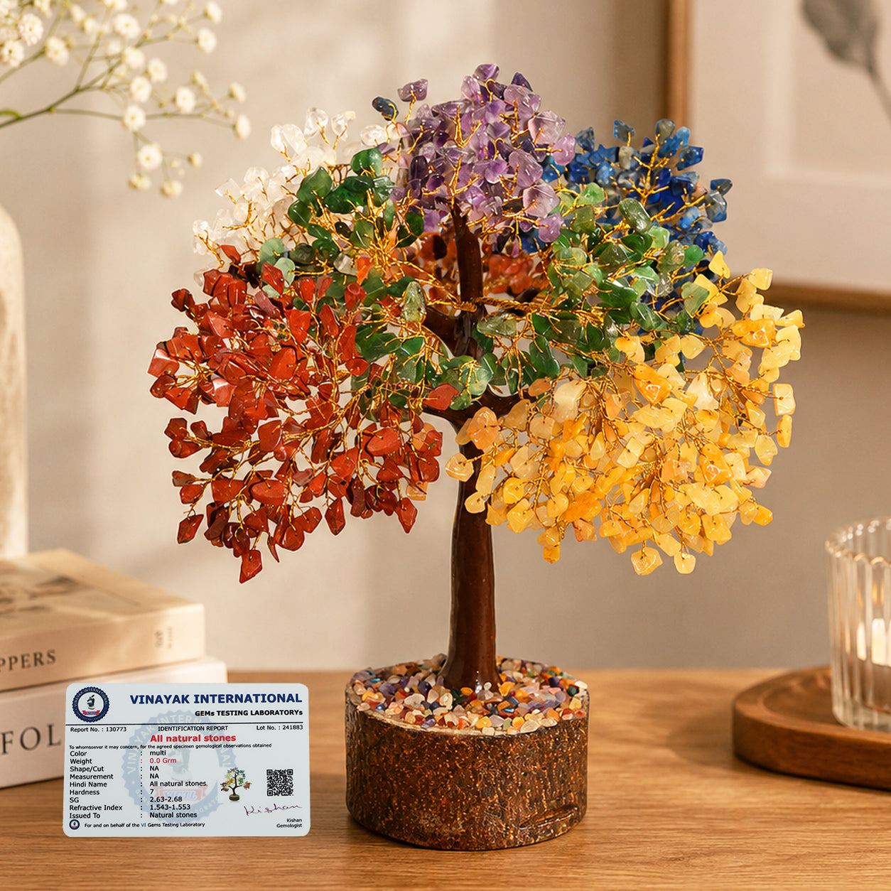 Natural Crystal Stone Tree 500 Beads