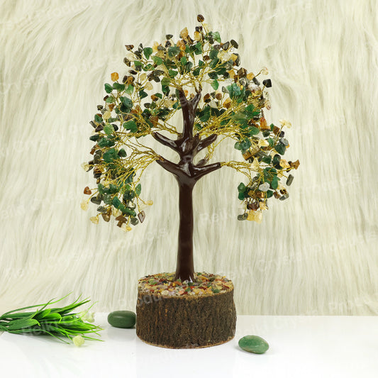 Natural Crystal Wealth Tree Crystal Stone Tree 500 Beads Tree for Wealth Money Decorative Showpiece
