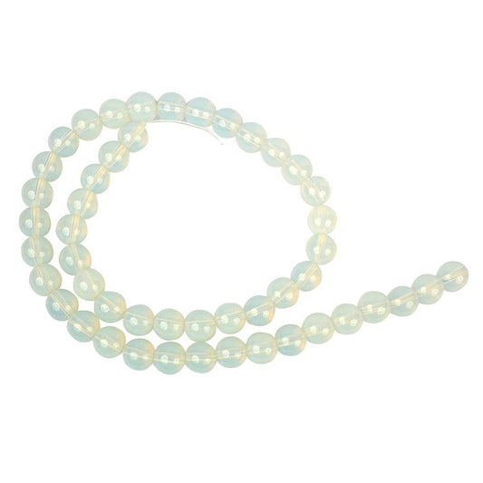 Opalite 8 mm Round Loose Beads 45-50 pcs for Making Bracelet Mala Necklaces
