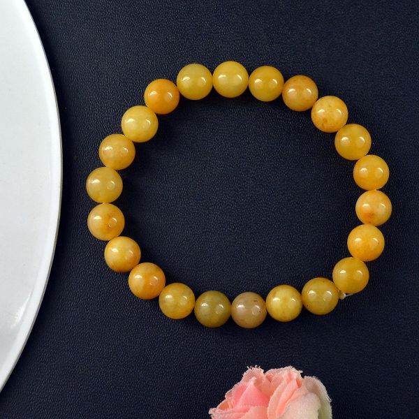 Natural Crystal Stones 8 mm Round Beads Bracelet