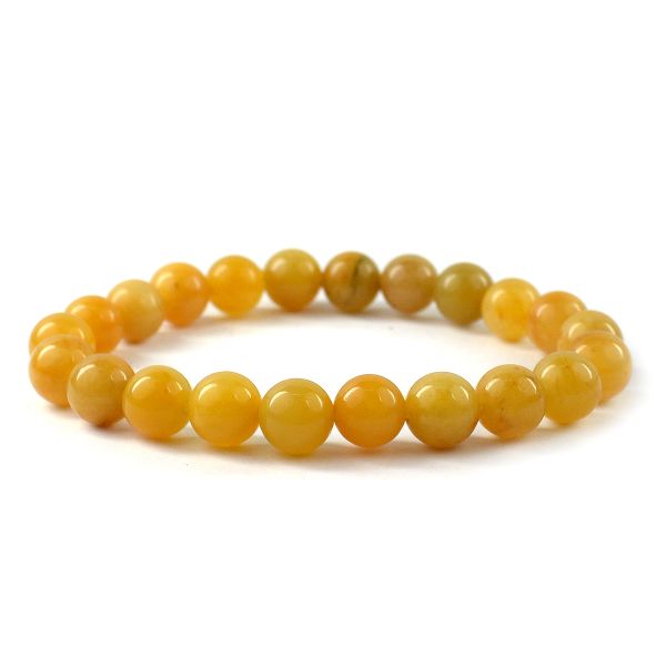 Golden Quartz crystal bracelet 8mm beads for emotional balance