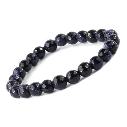 Natural Crystal Stone 8 mm Faceted Bead Bracelet for Unisex