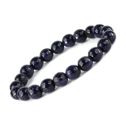 Natural Crystal Stone 10 mm Faceted Bead Bracelet for Unisex