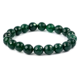 Natural Crystal Stone 10 mm Faceted Bead Bracelet for Unisex