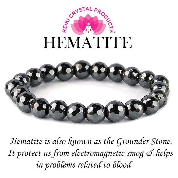 Hematite 10mm Faceted Bracelet