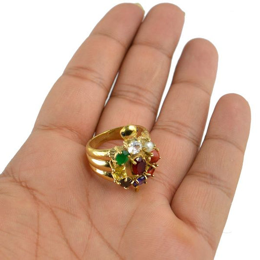 Turtle Navratan Ring