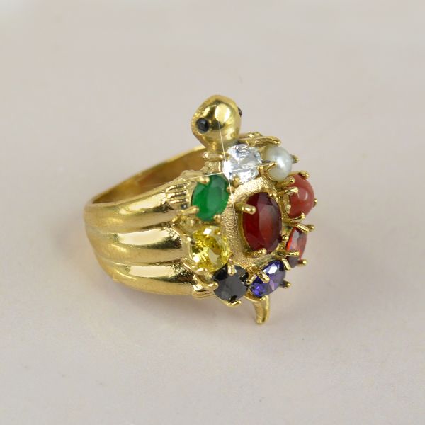 Turtle Navratan Ring