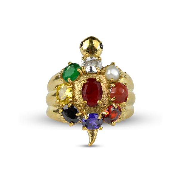Turtle Navratan Ring