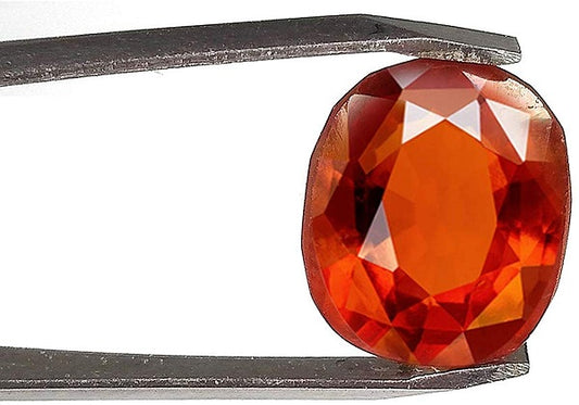 Certified Hessonite Gemstone Gomed Stone Certified Cabochon