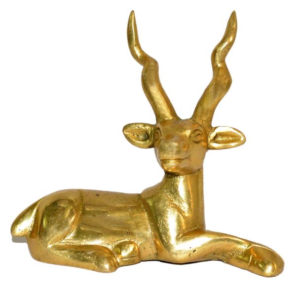 Sitting Brass Deer Statue Showpiece for Vastu Grace and Harmony