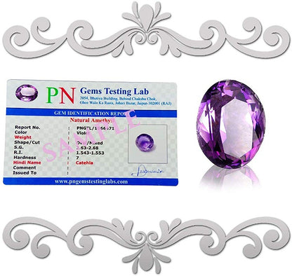 Certified Natural Purple Amethyst Faceted Loose Gemstone
