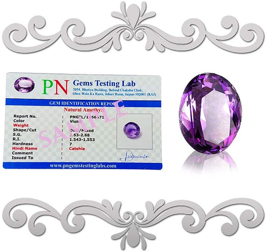 Certified Natural Purple Amethyst Faceted Loose Gemstone