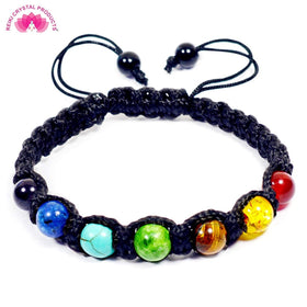 Natural Crystal Stone 8 mm Round Bead Thread Bracelet