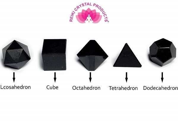 black tourmaline crystal geometry set 5 pc