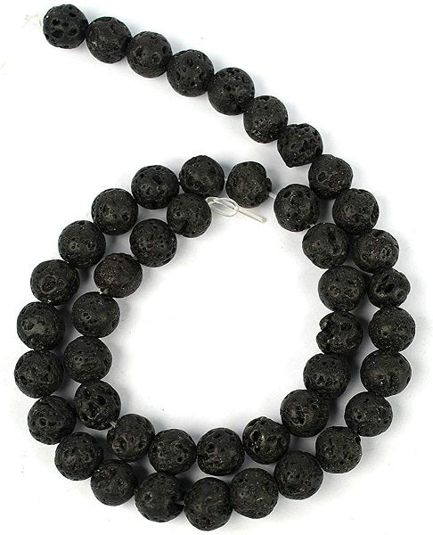 Natural Lava Stone Beads 8 mm 45-50 pcs