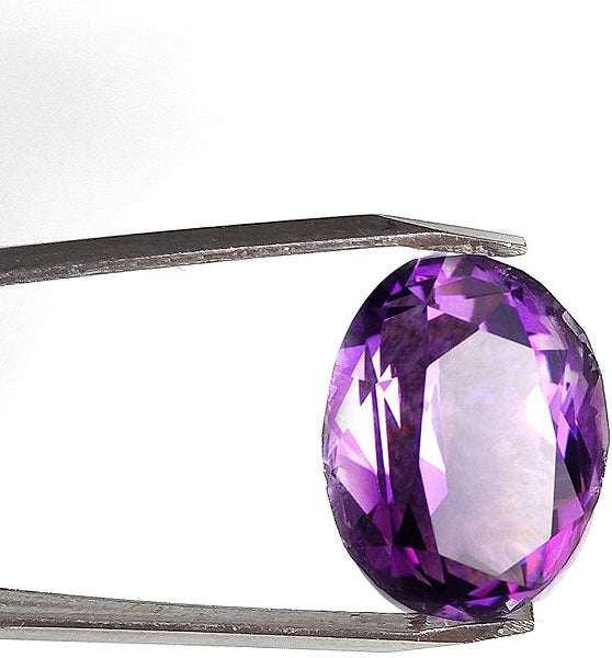 Certified Natural Purple Amethyst Faceted Loose Gemstone