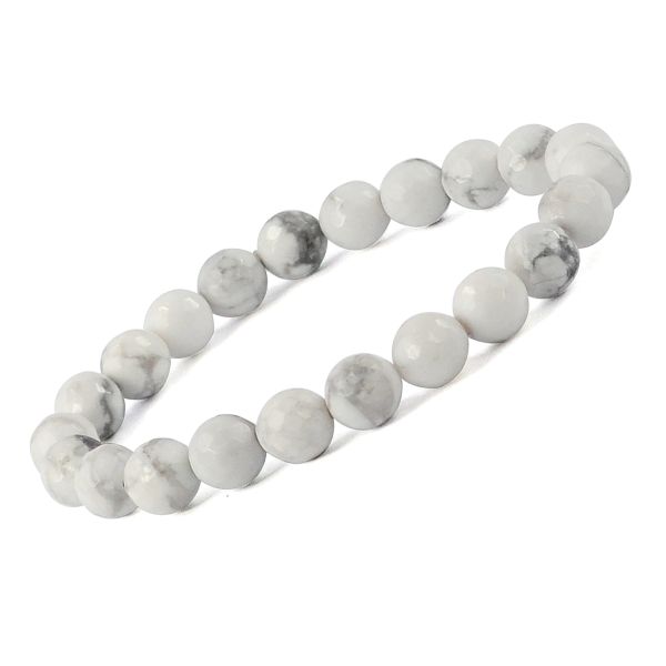 Natural Crystal Stone 8 mm Faceted Bead Bracelet for Unisex