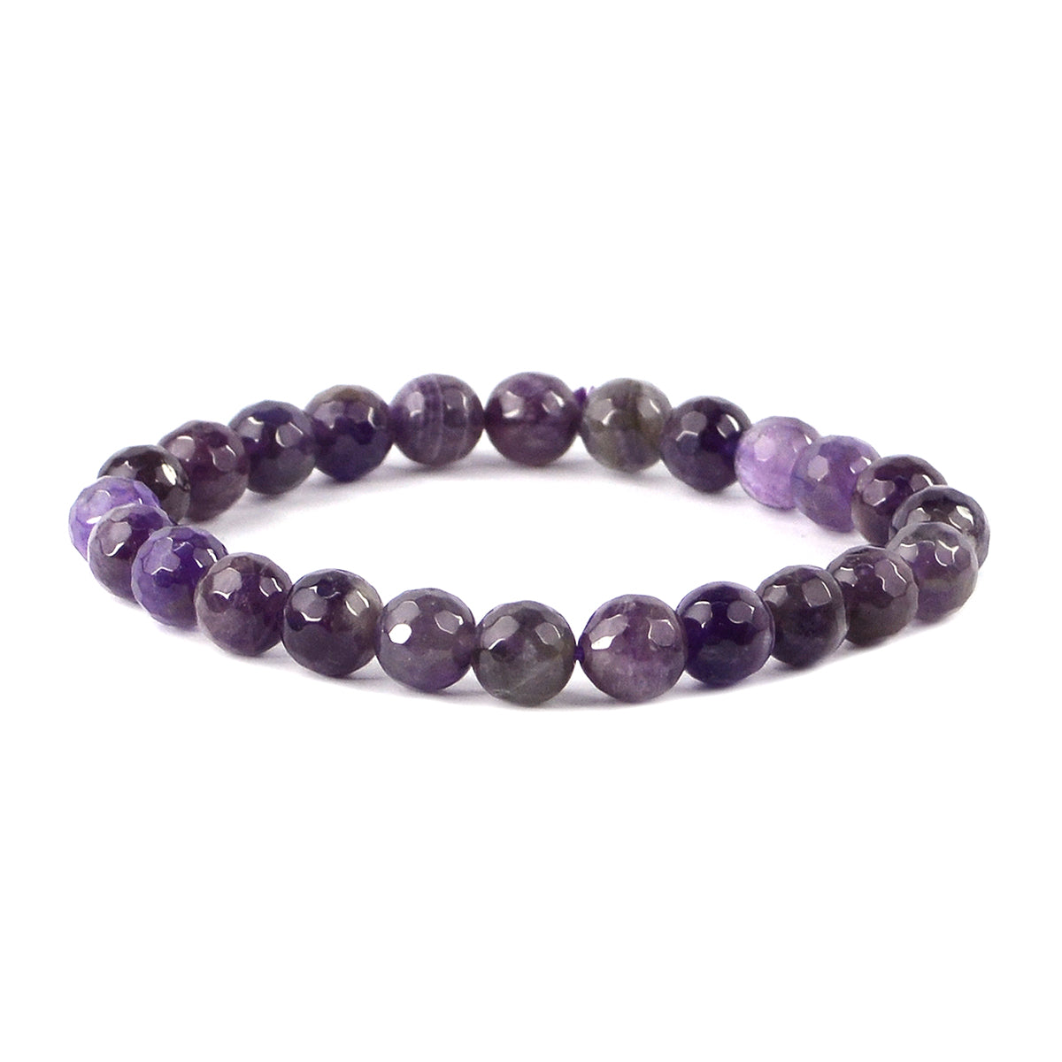 Natural Amethyst Bracelet | Reiki Charged | 6mm–12mm