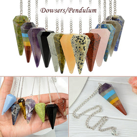 Six faceted dowser pendulum charged by Reiki Grandmaster