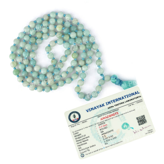 Certified AAA Natural 6 mm 108 Round Beads Jaap Mala - Necklace