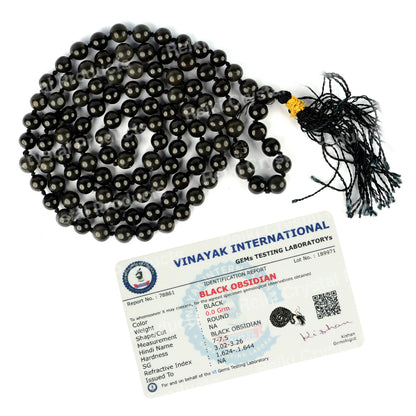 Certified AAA Natural 6 mm 108 Round Beads Jaap Mala - Necklace